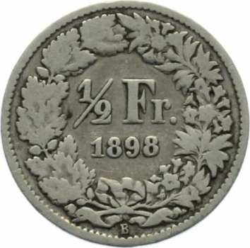 1/2 Franken 1898 B